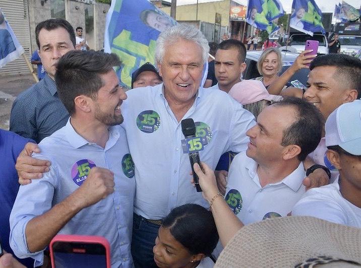 Marcus Vinicius Ronaldo Caiado Pabio Mossoro em carreata realizada no dia 23 de setembro