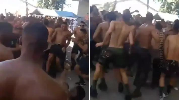 militares detidos festa alcool funk quartel video
