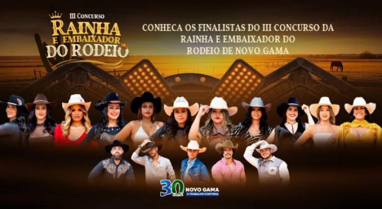 Conheça as finalistas do III concurso da rainha e embaixador do rodeio de Novo Gama