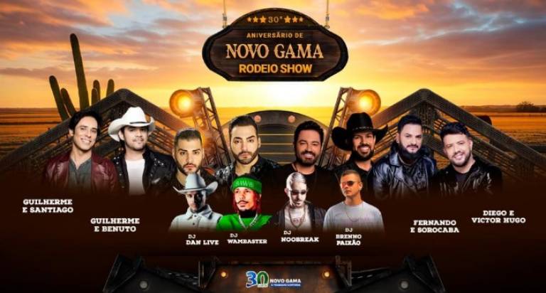 Rodeio show de Novo Gama celebra 30 anos da cidade com grandes atrações musicais