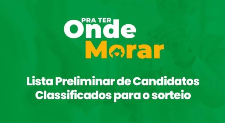 Divulgada lista preliminar de candidatos para sorteio de casas a custo zero em Novo Gama