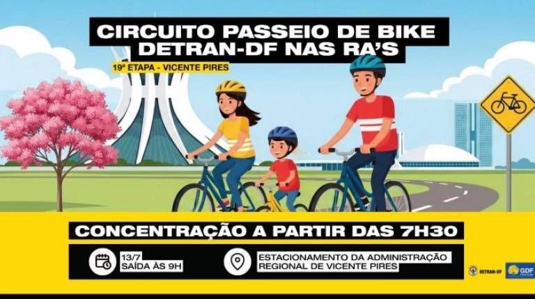 Vicente Pires terá passeio ciclístico dia 13 de julho