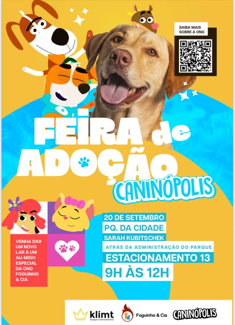 Caninópolis leva diversão e solidariedade para a Feira de Adoção no Parque da Cidade