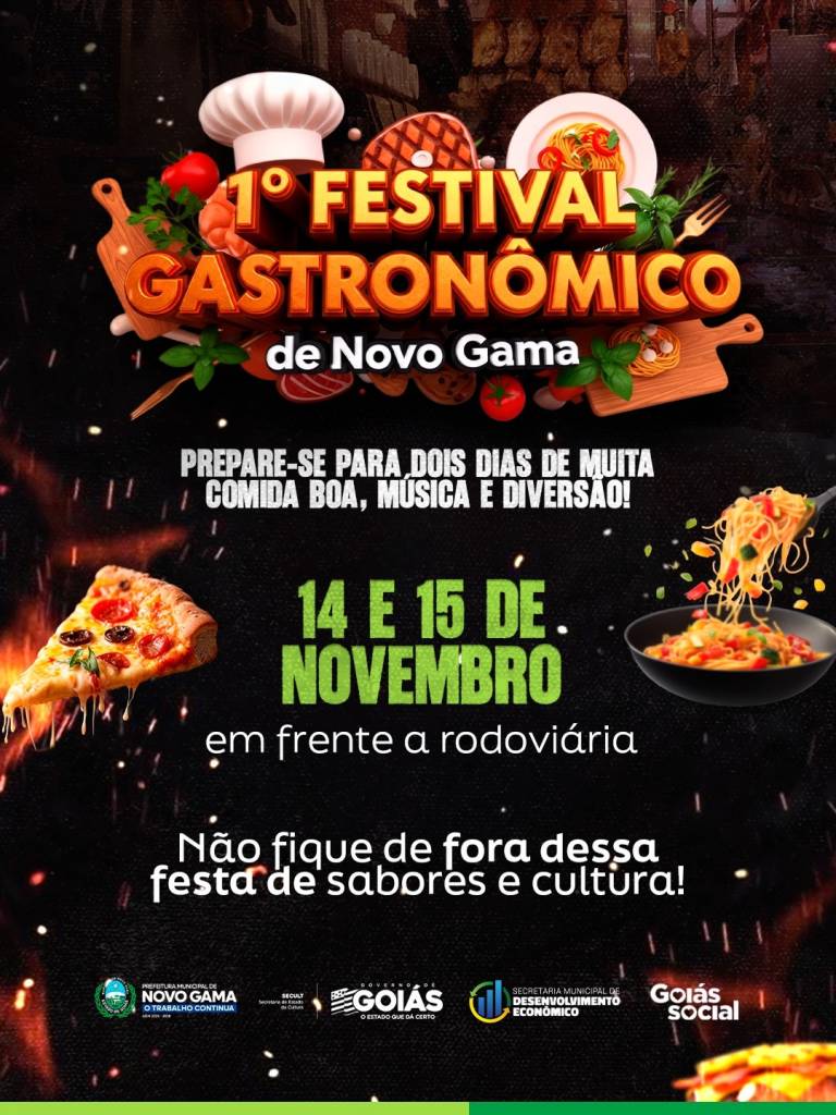 Novo Gama realiza o 1º Festival Gastronômico em frente à Rodoviária da cidade.