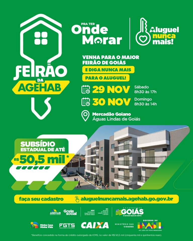 Governo de Goiás realiza 1º Feirão da Agehab em Águas Lindas