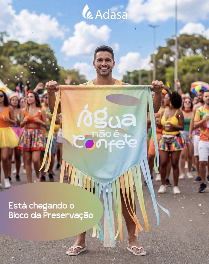 Adasa promove campanha de conscientização para um Carnaval mais sustentável no DF&nbsp;