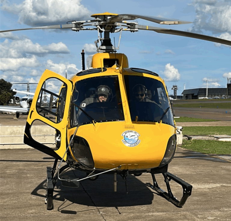 Coração é levado para transplante com apoio do helicóptero do Detran-DF